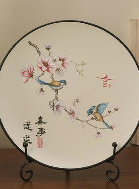 新中式古装国风玄关客厅电视柜茶室摆件花瓶新家家居装饰品三件套
