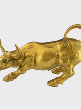 铜牛摆件华尔街牛批发牛十二生肖牛摆件工艺品旺市