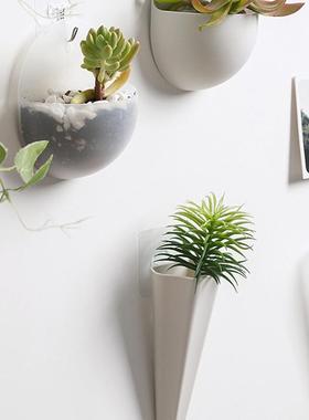 居家水培壁挂花盆墙壁悬挂式插花瓶懒人塑料墙上挂墙绿萝挂花盆