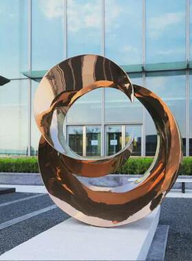 不锈钢雕塑定制厂家现代抽象园林售楼处地标性建筑景观大型摆件