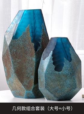 简约现代花瓶摆件客厅插花干花电视柜小装饰玻璃大轻奢高档高级感