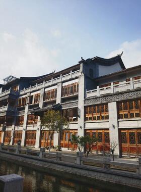 烤漆级简仿古门窗屏风隔断榫卯镂空花格室内外庭院门实木中式雕刻