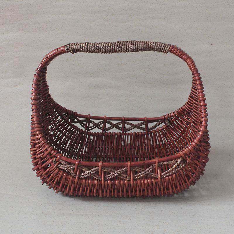 0wyv柳编藤编手提水果篮圆形采摘篮礼品篮道具购物篮礼品篮藤编包,淘宝优惠券,粉丝福利购,淘宝优惠卷