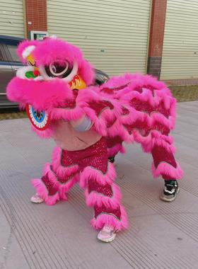 羊毛舞狮头可眨眼套装塑料幼儿童舞狮子醒狮南狮幼儿表演双人舞狮