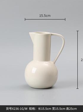 博西大肚创意彩色家居亮釉面陶瓷花瓶ins客厅餐厅软装饰品花器