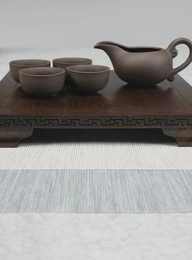 实木长方底座黑檀木雕摆件工艺品鱼缸花盆佛像奇石正方形托架定制