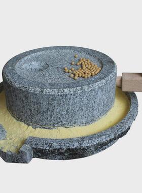 石磨家用石磨盘小石磨手动小型青石麻石磨盘豆浆米浆机