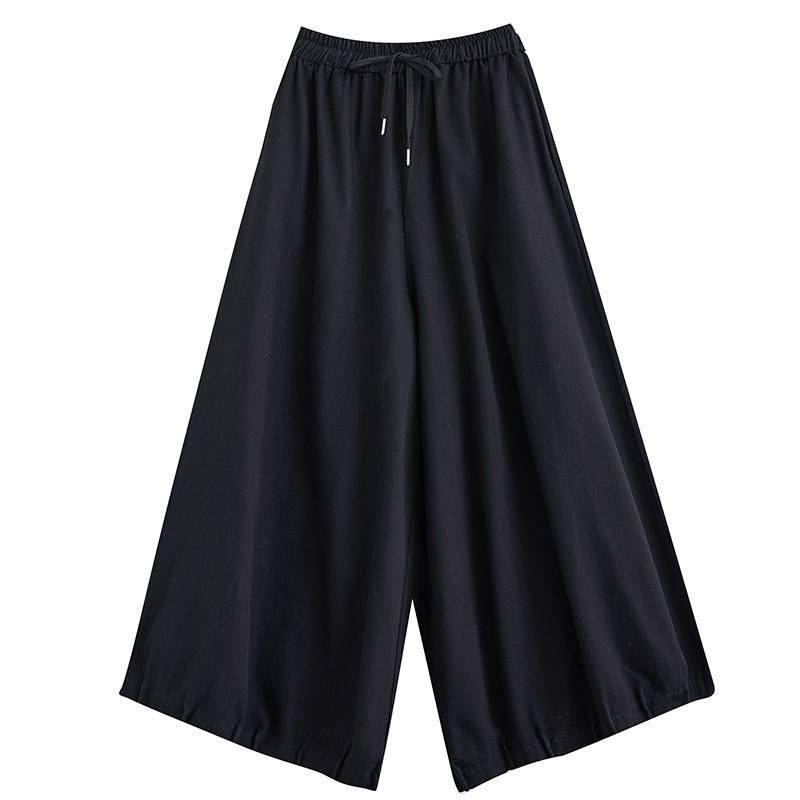 松紧腰纯色牛仔阔腿裤女宽松遮肉显瘦裙裤胖,淘宝优惠券,粉丝福利购,淘宝优惠卷