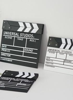 电影打板道具场记板摄影网店拍照创意装饰品摆件拍板导演板木质