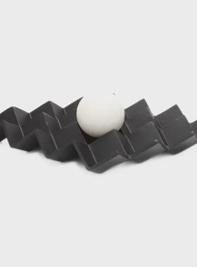 现代简约树脂黑色菱形托盘样板房电视柜桌面收纳饰品摆件创意