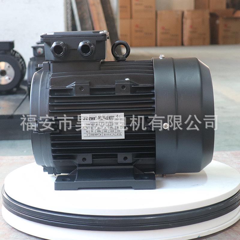 zozhi三相2.2kw内出口空心轴异步电机直联式轴法兰用于清洗机电机 - 图0