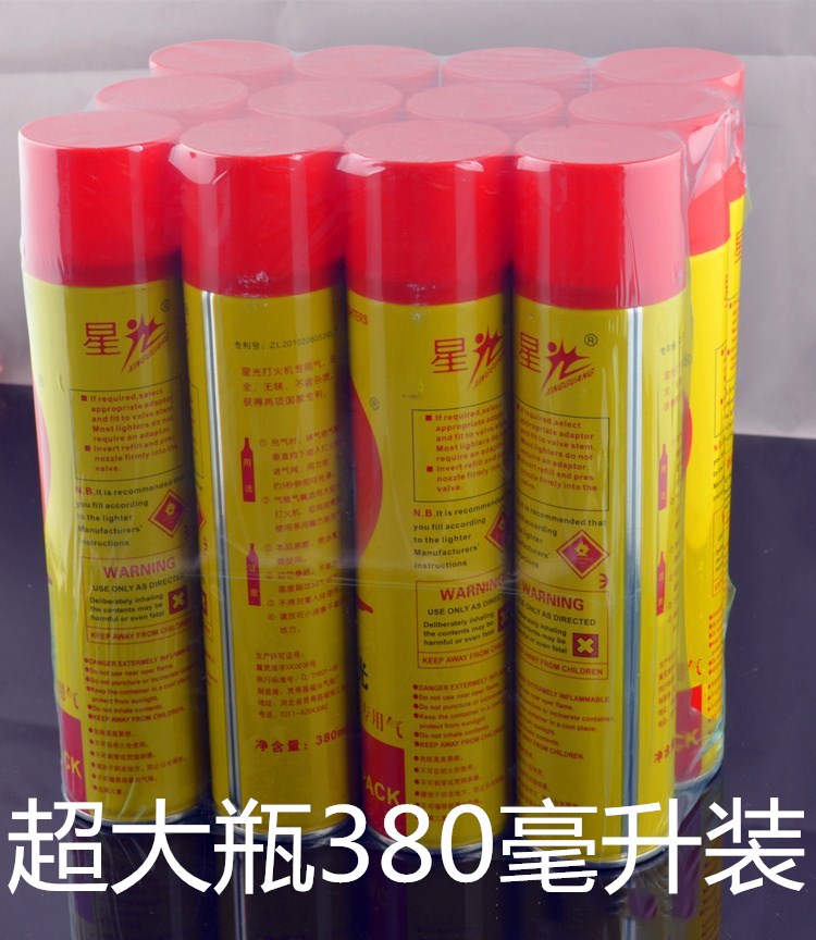 打火机通用气体罐装高纯度超大瓶380ML容量专用正品点火枪汽体-图3