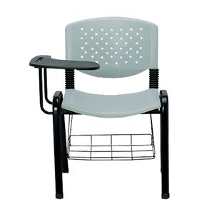 钰强会议椅子培训椅简约现代塑料椅带写字板椅防静电学生椅办公椅