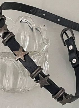 星星朋克y2k暗黑摇滚百搭项圈辣妹哥特复古情侣细choker颈链纯欲