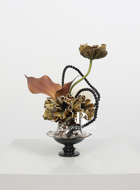 中古轻法式床头花器花艺摆件