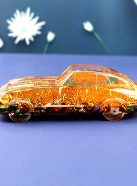 创意亚克力入油金币汽车跑车笔插学生老师同学朋友节日礼物装饰品