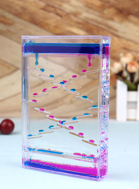 抖音同款滑梯梦幻风动感液体沙漏