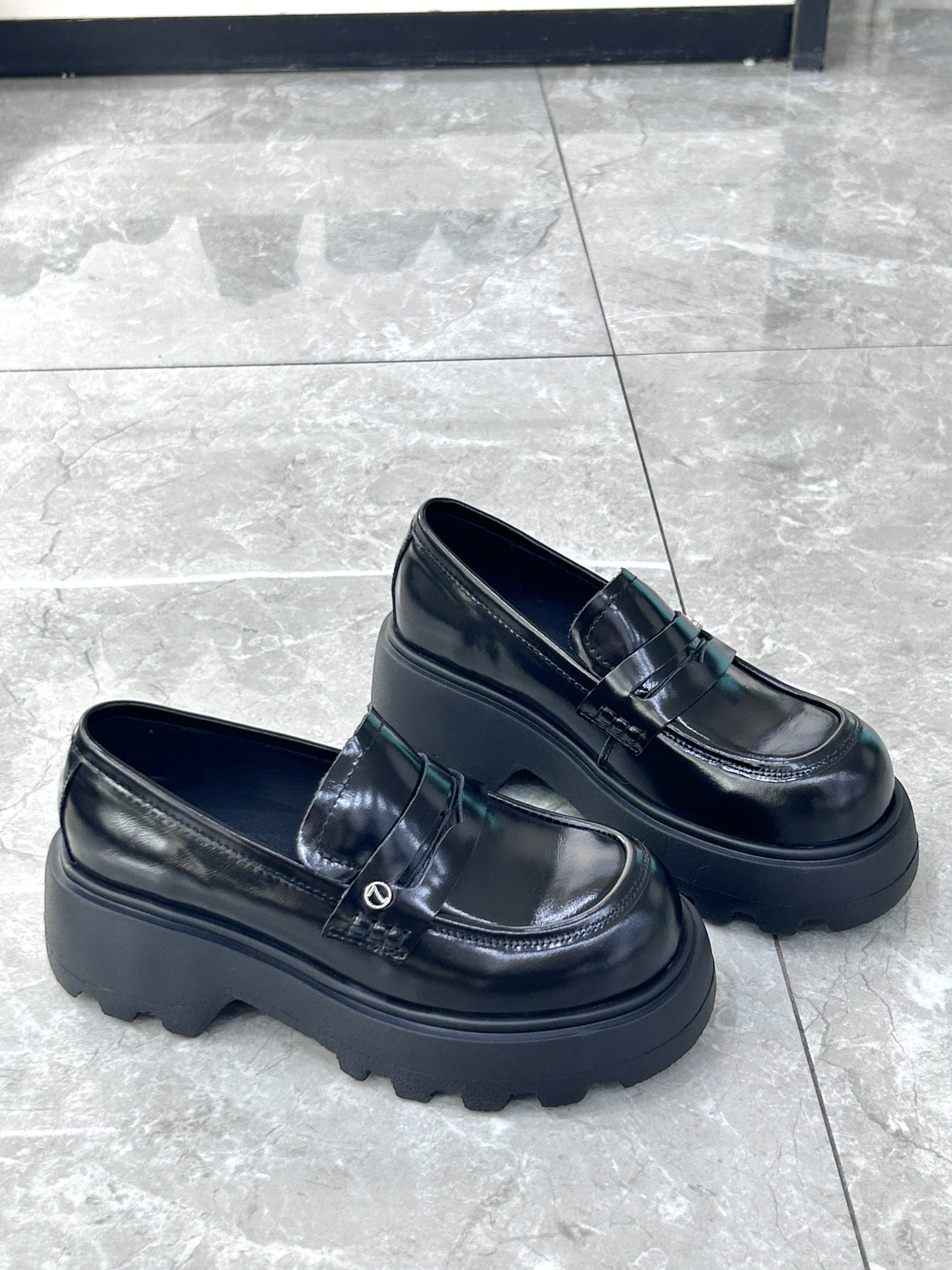 赛美诗2025年新款厚底乐福鞋女百搭增高休闲英伦风小皮鞋单鞋女,淘宝优惠券,粉丝福利购,淘宝优惠卷