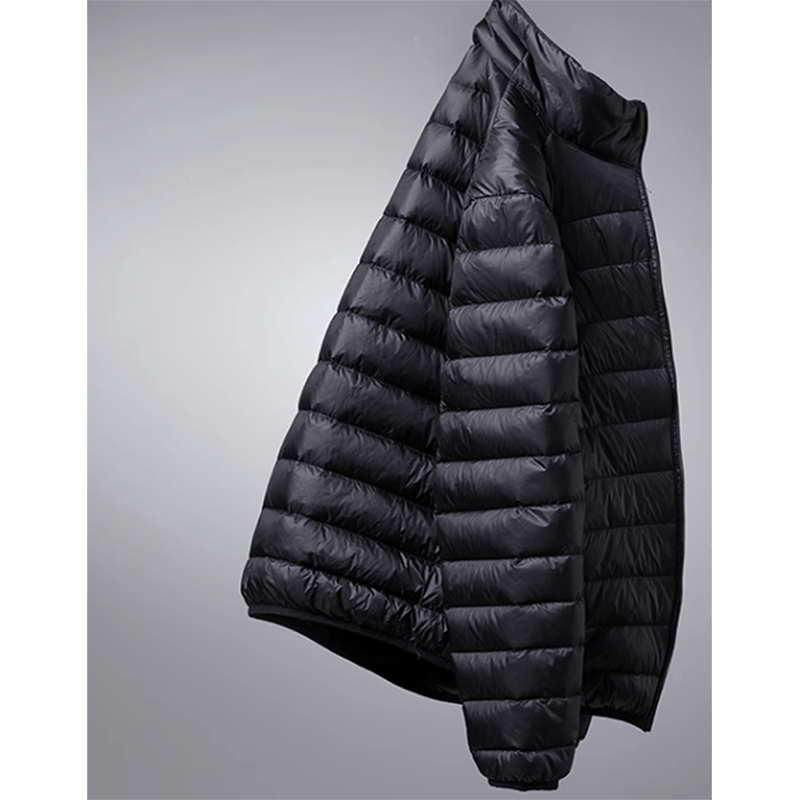 DIY羽绒服工业裁剪样板男短款立领连帽秋冬外套手工纸样 - 图0