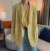Mùa thu 2019 họa tiết kẻ sọc cổ điển kẻ sọc đôi ngực rộng phù hợp với trang phục giản dị - Business Suit quần áo nữ Business Suit