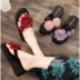 Mùa hè mới 2019 kéo phụ nữ mặc khi đi biển đi dép xỏ ngón - Giày thể thao / sandles dép quai hậu gucci Giày thể thao / sandles