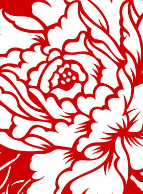 春夏秋冬剪纸底稿刻纸图样