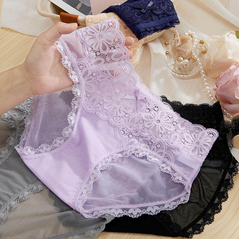 4条 低腰内裤女生纯欲蕾丝纯棉女士性惑性感孕妇新款短裤夏季薄款,淘宝优惠券,粉丝福利购,淘宝优惠卷