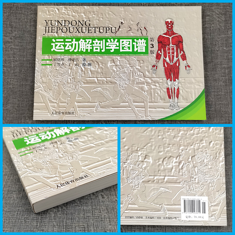 正版 运动解剖学图谱修订第3版 肌肉塑造教程全书 人民体育健身书籍 肌肉健美训练图解 医学实用性人体图谱 运动生理学医学书籍