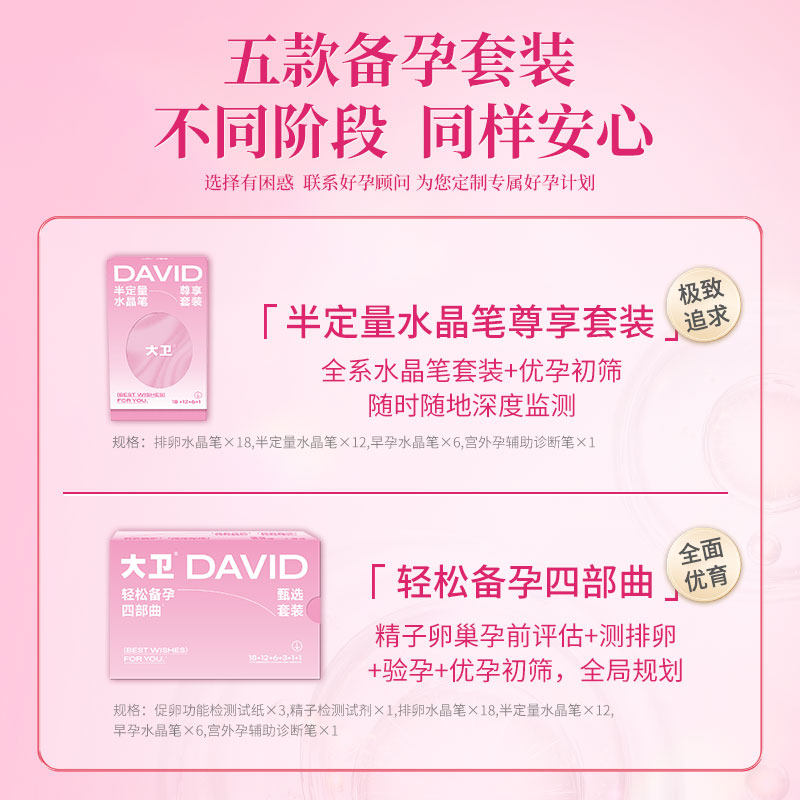大卫排卵试纸测排卵期备孕助孕检测仪半定量测试器水晶笔 - 图1