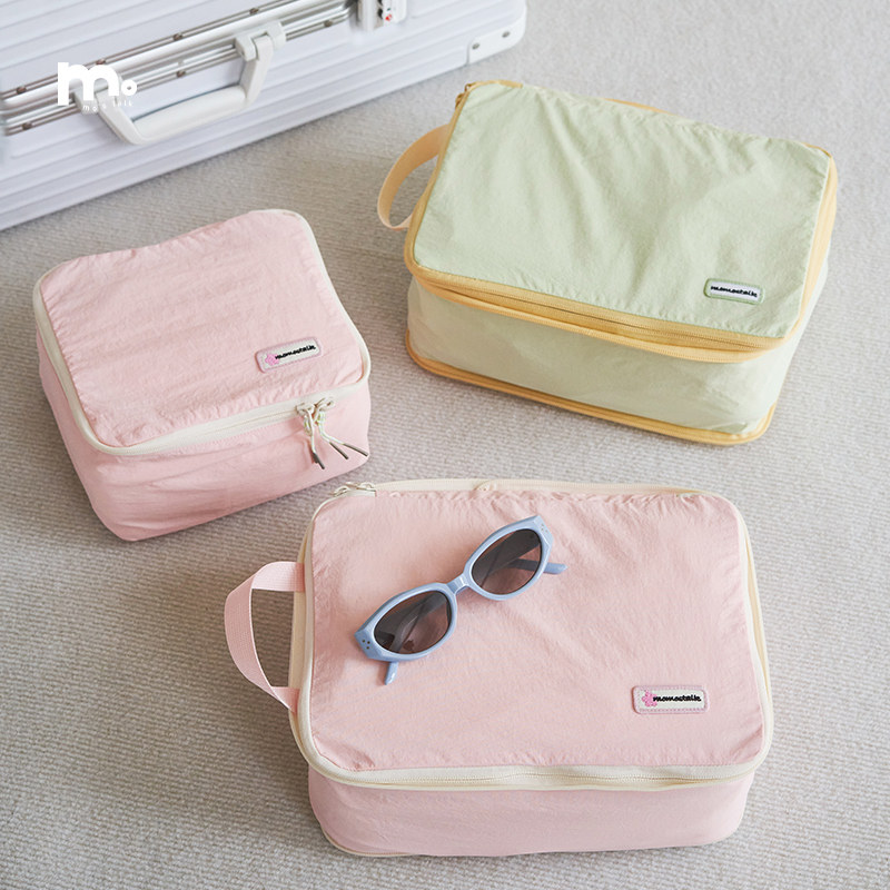 莫语 旅行收纳袋套装 防水出行衣服内衣分装包可压缩樱花粉旅行袋,淘宝优惠券,粉丝福利购,淘宝优惠卷