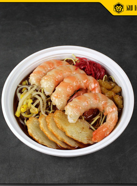 仿真面食模型特色小面假样海鲜面排骨面假菜饭店明档展示摆放模型