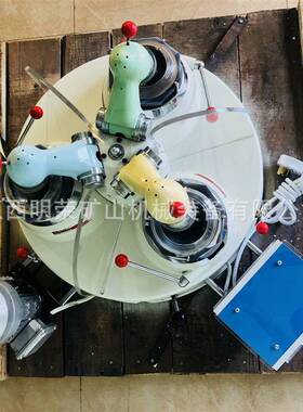 明荣品牌三头研磨机型号 干式玛瑙研磨仪器 XPM120*3三头磨矿机