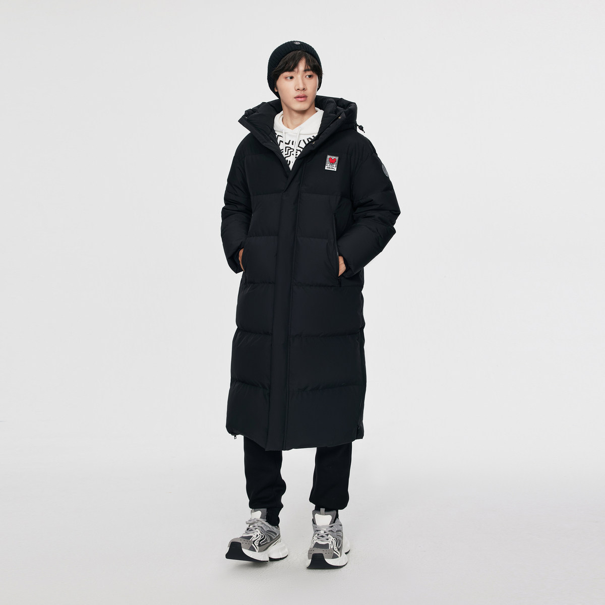 波司登羽绒服男冬新品长款过膝连帽男女同款情侣加厚外套