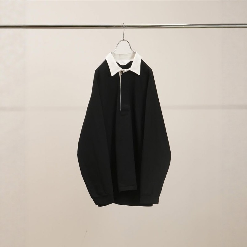 ANCELLM TWO-TONE RUGBY SHIRT 26SS 复古撞色领橄榄球长袖衬衫,淘宝优惠券,粉丝福利购,淘宝优惠卷