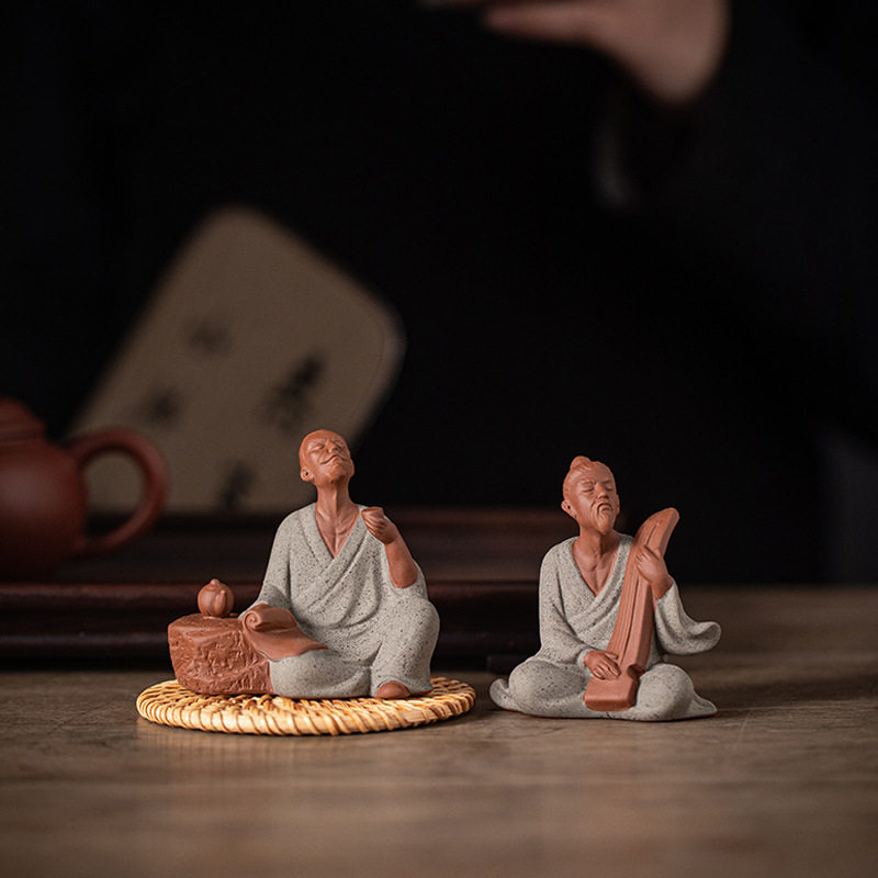 中式历史人物茶圣陆羽雕像塑茶室桌面工艺品陶瓷李白邀月禅意摆件,淘宝优惠券,粉丝福利购,淘宝优惠卷