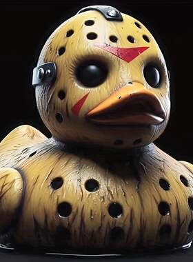 创意Classic Horror Movie Character Duck 万圣节经典电影卡通鸭