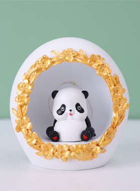 可爱熊猫小夜灯纪念品周边男生卧室摆件睡眠灯女孩儿童生日礼物