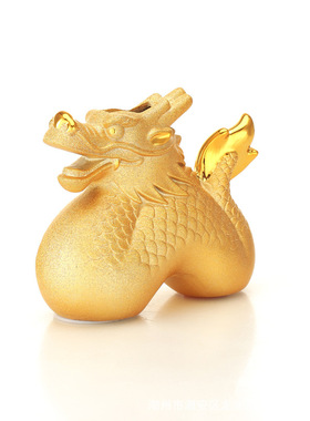 2025年龙年陶瓷金龙存钱罐卡通招财摆件大小号儿童储蓄罐家居礼品