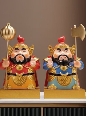 门神入户玄关装饰摆件高级感电视柜桌面装饰品新房子乔迁新居礼物
