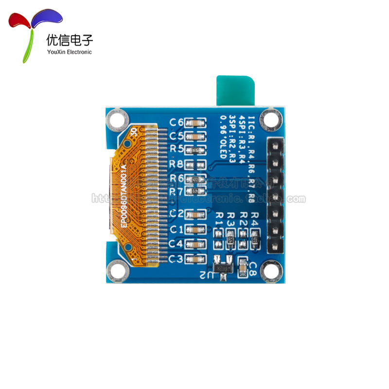 0.96寸OLE显示液晶屏模块 分辨率128*64 SPI/IIC接口SSD1306驱动 - 图3