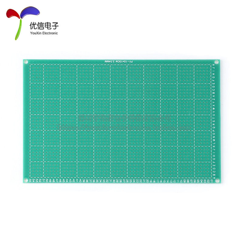 单面喷锡板 2.54MM间距 10*15CM 万能板 实验板 全玻纤绿油板,淘宝优惠券,粉丝福利购,淘宝优惠卷