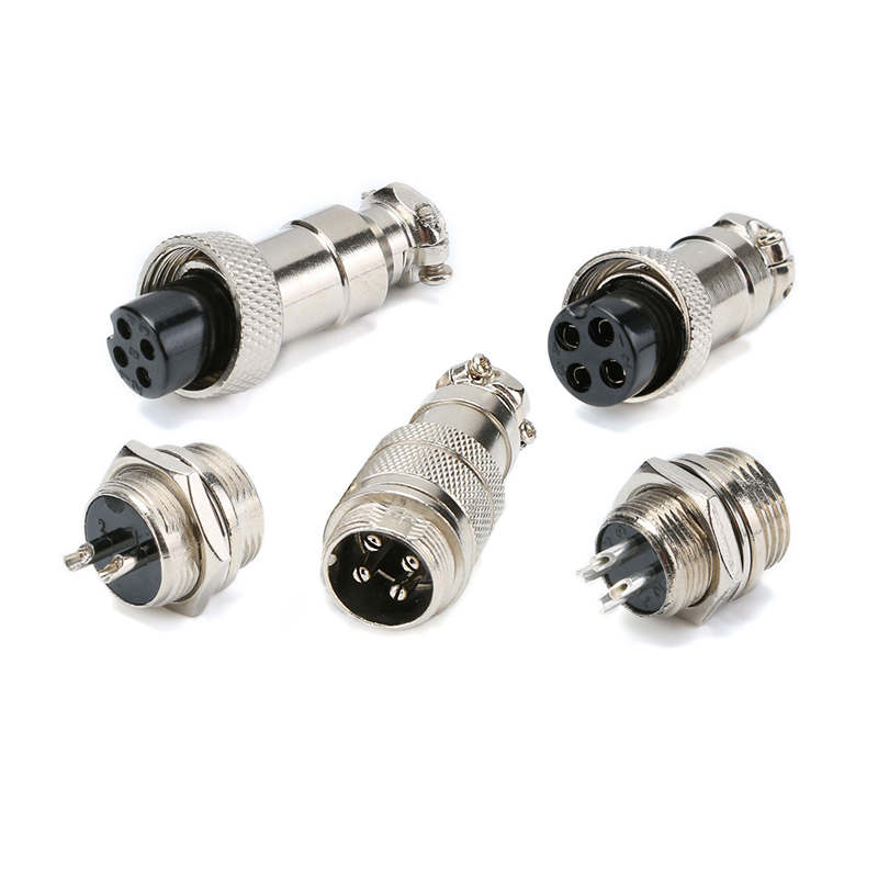 GX12/GX16航空插头插座连接器 2/3/4/5/6/8P芯 公头母头 12/16mm - 图3