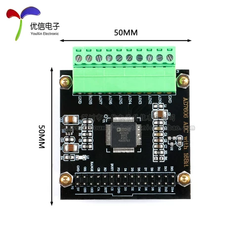 AD7606 Модуль модуля Multi -Channel AD Collection 16 -bit ADC8 Road Collection Частота 200 кГц