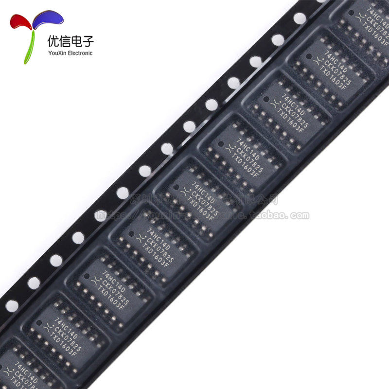 原装正品 74HC14D,653 SOIC-14六角反相施密特触发器逻辑芯片_虎窝淘