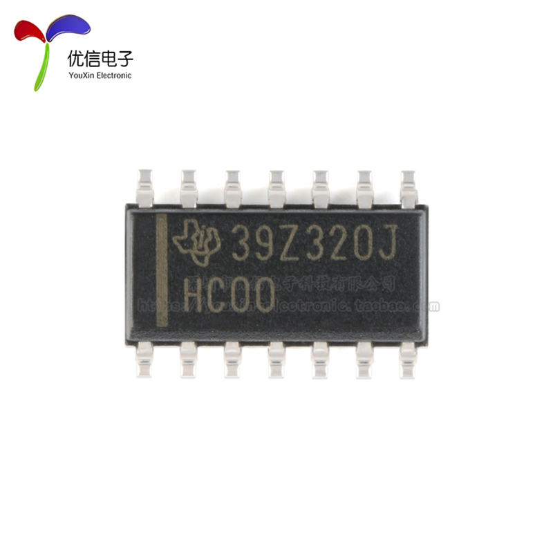 原装正品 SN74HC00DR SOIC-14 四路2输入正与非门 贴片逻辑芯片 - 图0