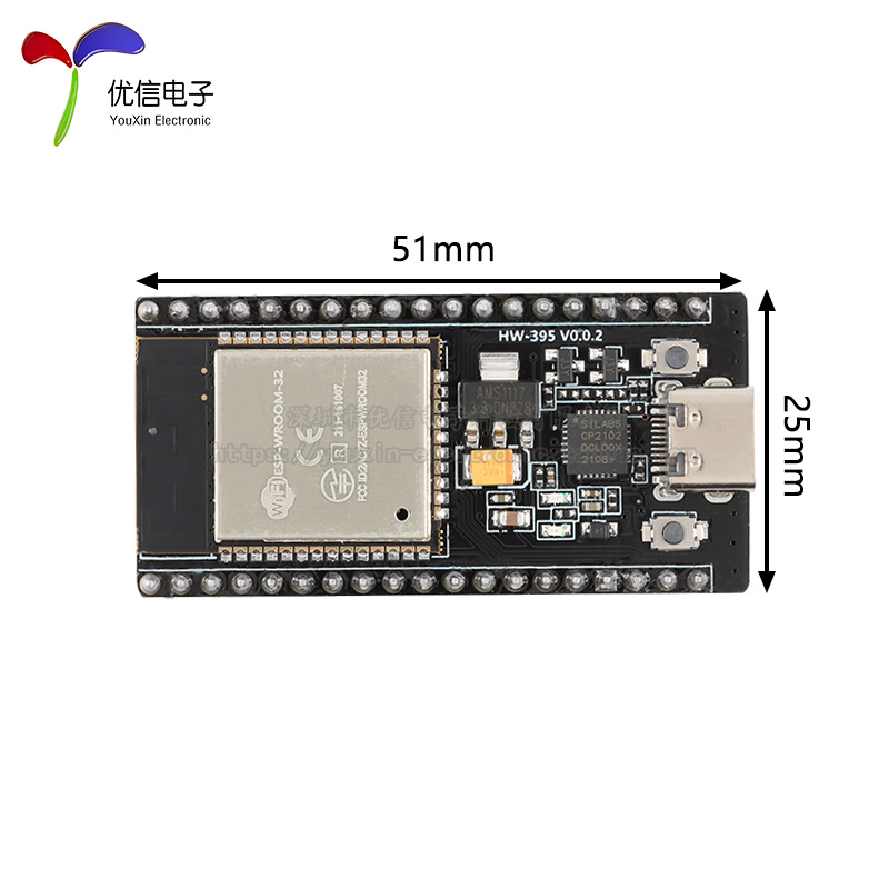 ESP32开发板模块 CP2102 Type-C USB接口WIFI蓝牙无线模块WROOM32-图3