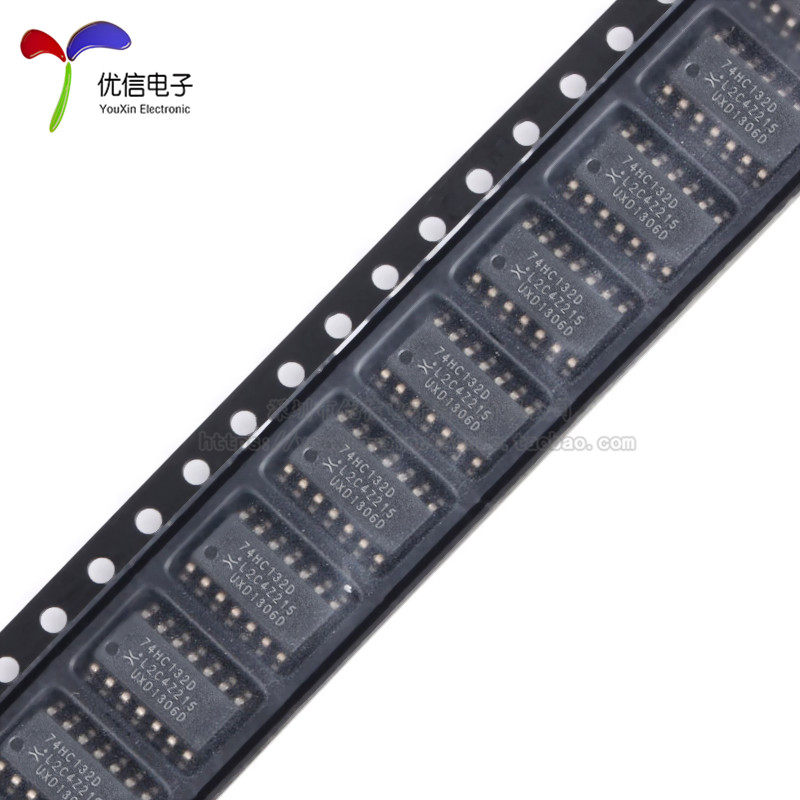 原装正品 74HC132D,653 SOIC-14四路2输入与非门施密特触发器芯片_虎窝淘