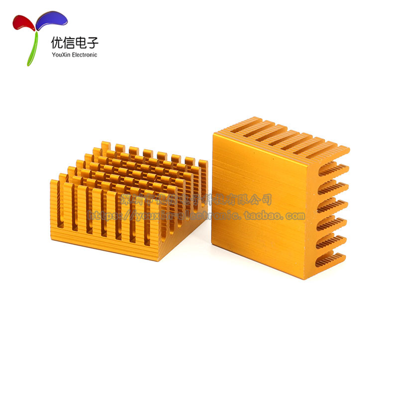 散热片 28*28*6MM/8MM/11MM/15MM 银色/黑色/金色 开槽优质散热器,淘宝优惠券,粉丝福利购,淘宝优惠卷