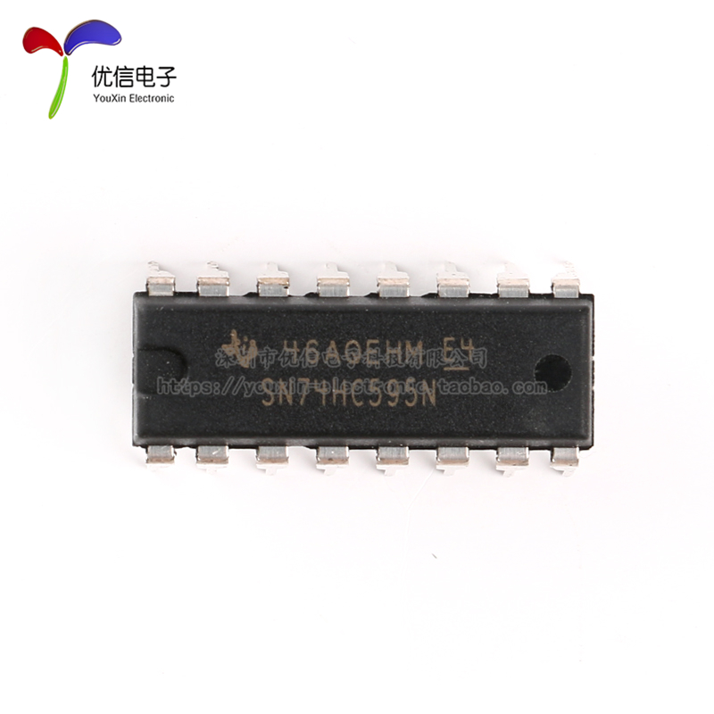 原装正品 直插 SN74HC595N 逻辑芯片 - 寄存器 DIP-16 - 图0