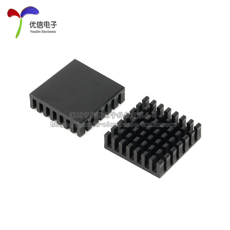 散热片 28*28*6MM/8MM/11MM/15MM 银色/黑色/金色 开槽优质散热器,淘宝优惠券,粉丝福利购,淘宝优惠卷